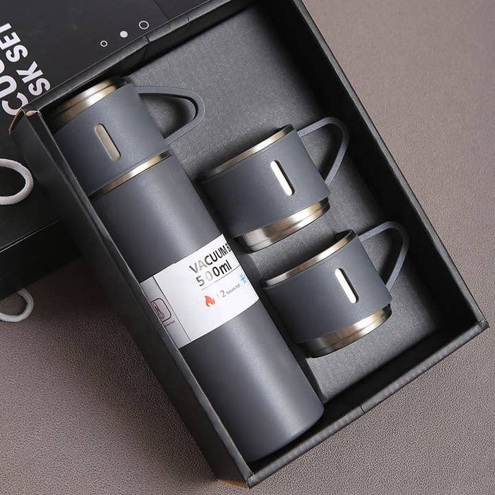 VIGOR - Wholesale Flask - Classy Gift set Vacuum Flask Thermos Cup