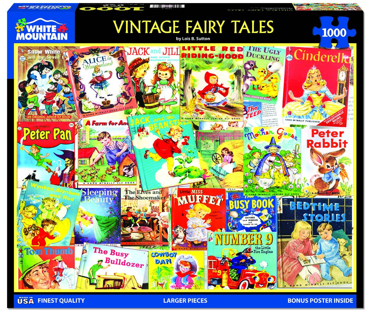 White Mountain Puzzles - Vente Puzzle – adulte - Contes de fées vintage (1953pz) - Puzzle de 1000 pièces1