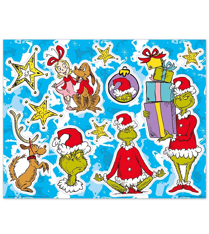 Robbie Toys Ltd – wholesale Sticker – Child & baby – Grinch Window Stickers1