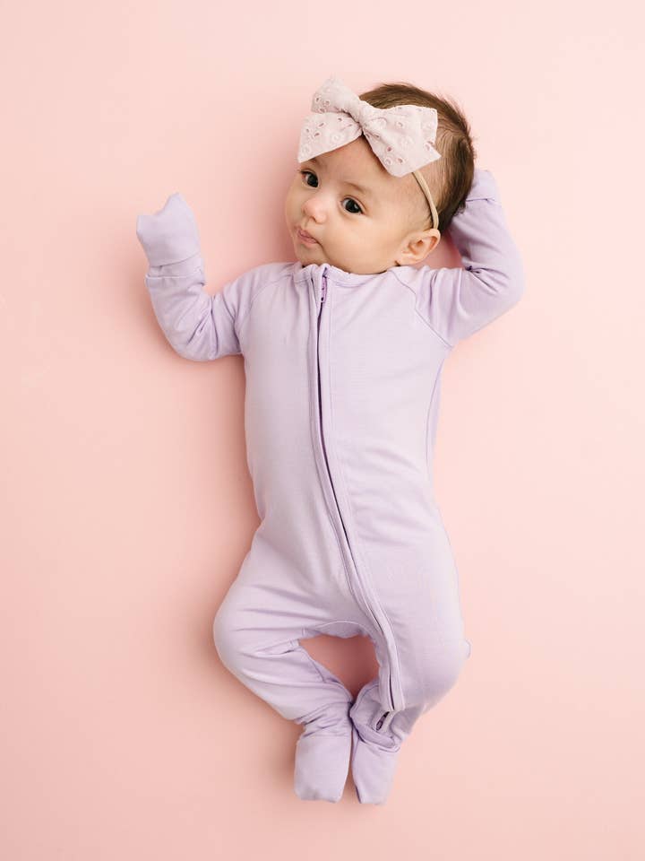 Little One Shop - Wholesale Sleepsuit - Baby - Lilac Bamboo Sleeper