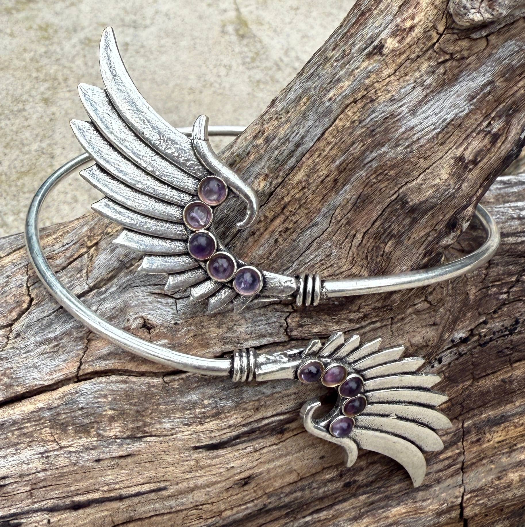 Lungta Imports - Wholesale Cuff Bracelet - Arm Cuff Bracelet Armlet Armband With Stones Angel Wings1