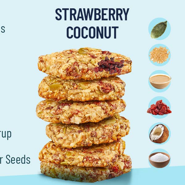 YES Bar® - Low Sugar Snack Bars - Wholesale Snackreep - Strawberry Coconut - Premium snackreep met echte ingrediënten2