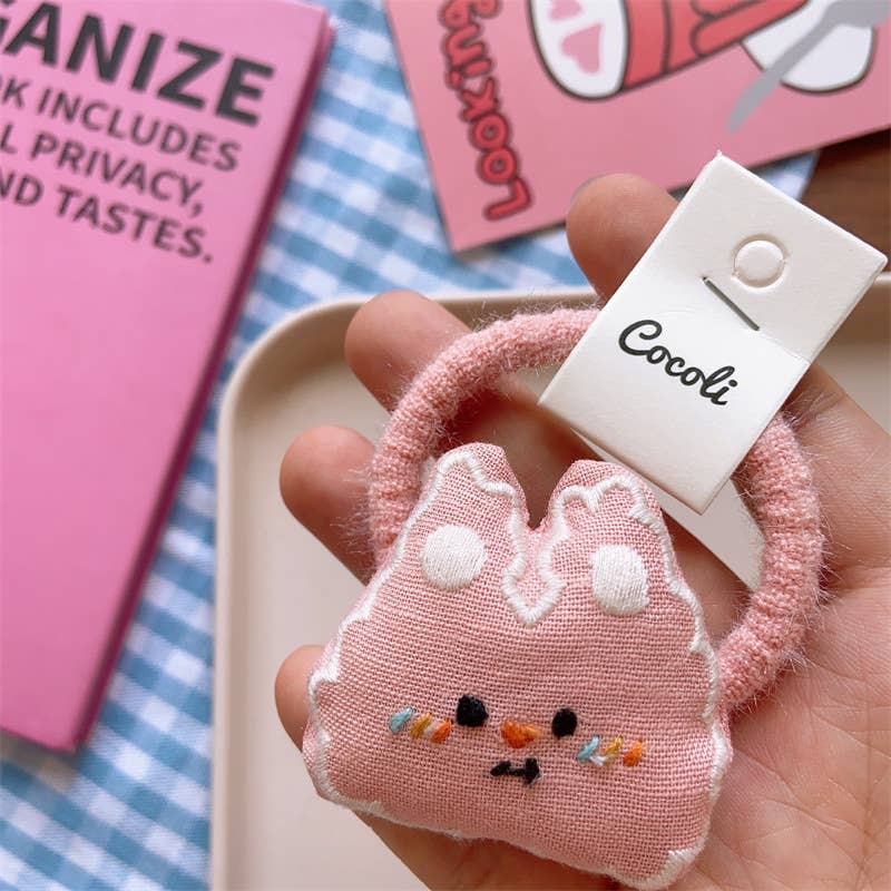 Tourtiwi - Wholesale Hair Tie - Kids - Cute animal hair band, cotton checkered hair tie6