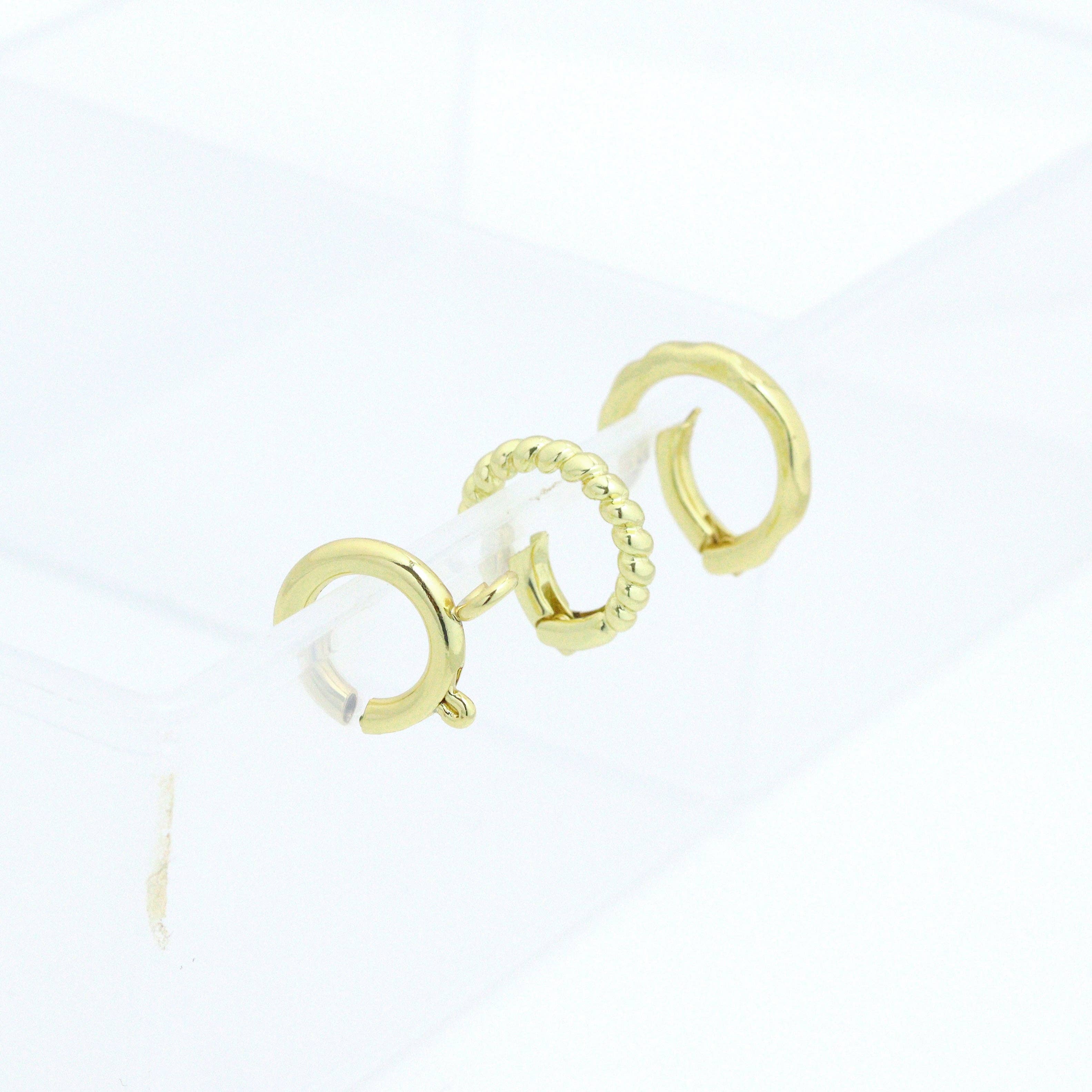 BestBeads&Beyond – wholesale Lås – Gul Rund Ringlås, Karbinhake, Artikelnummer#LX8864