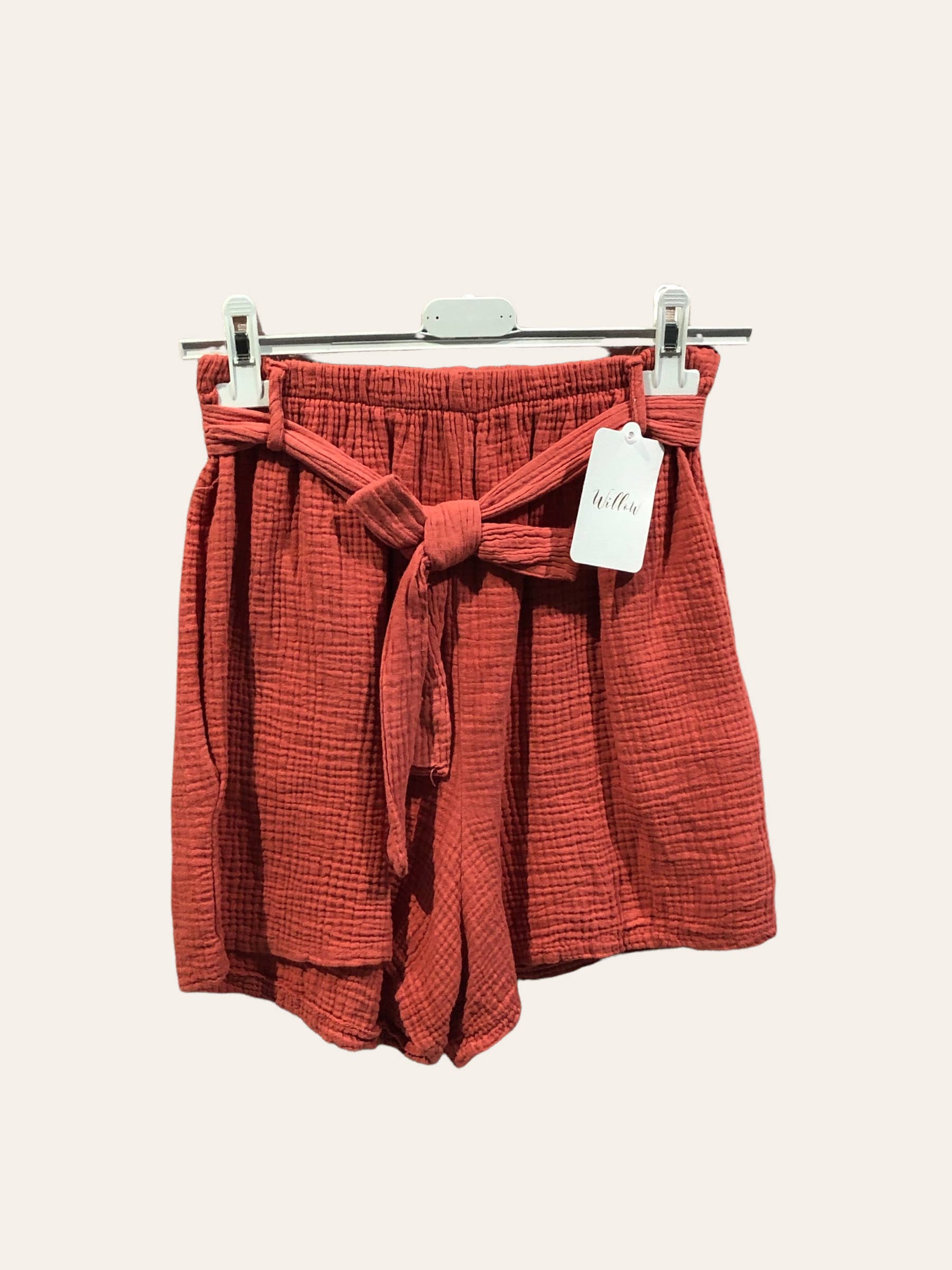 Moonsun - Vendita all'ingrosso Pantaloncini - Donna - Shorts in garza di cotone #2305 con cintura7