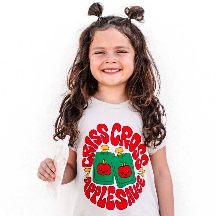 Criss Cross Applesauce - Back To School Kids Tee for wholesale by Rivet Apparel Co.