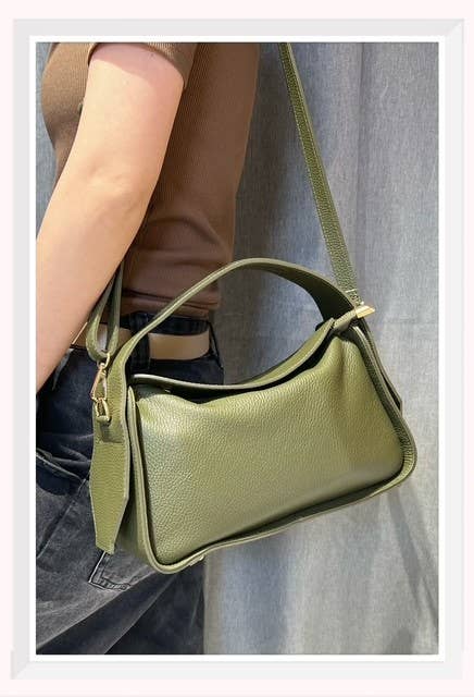 Z et Z – Großhandel Schultertasche – Damen – Handtasche aus genarbtem Leder mit Reißverschluss6