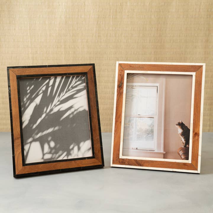 India Handicrafts Inc – Moldura por atacado – Molduras Madeira Borda LG Branco & Preto