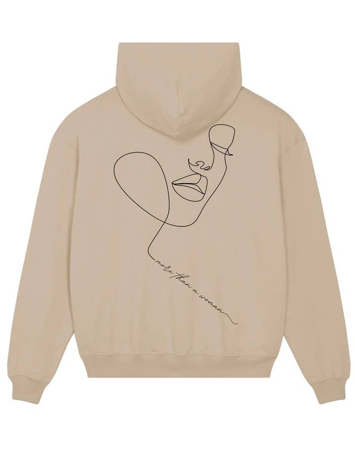 Sweat à capuche unisexe biologique More Than A Woman pour la vente par Beyond Essence