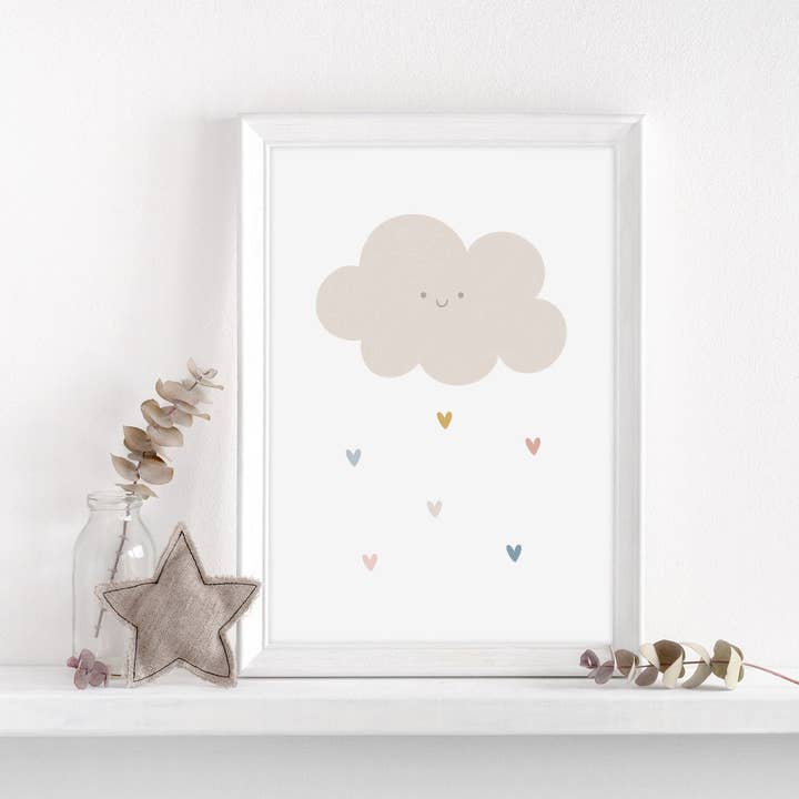 Stampa Happy Cloud per la vendita all'ingrosso da parte di Kalm Lettering