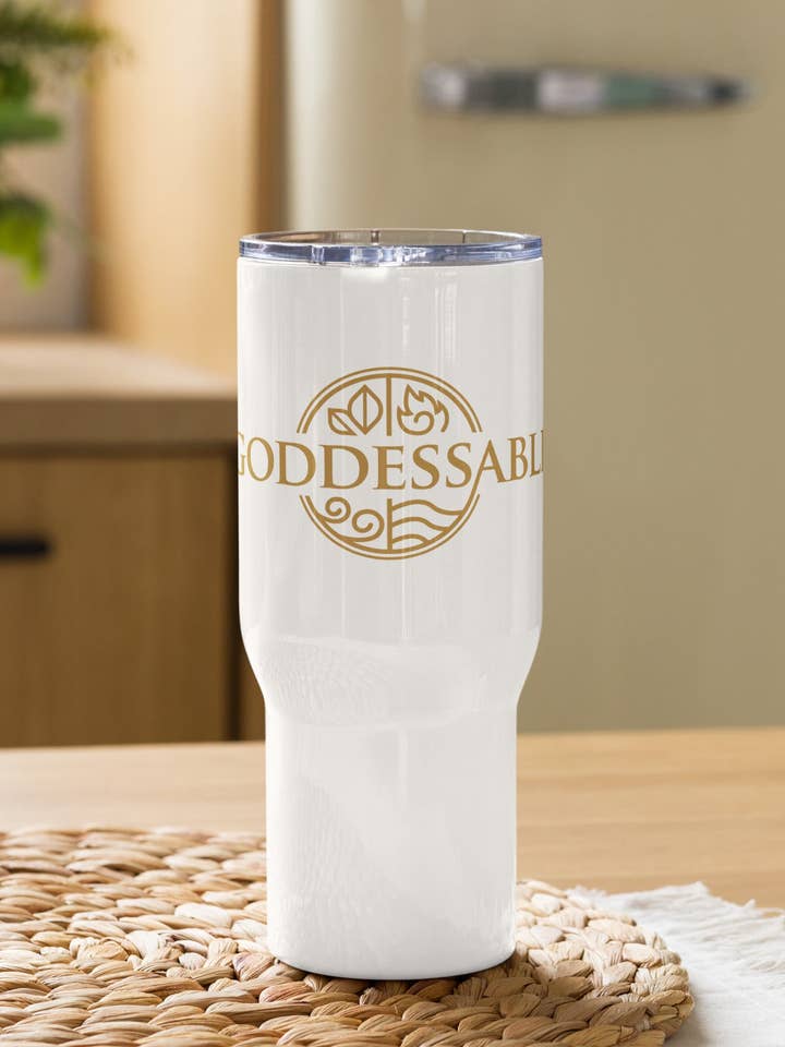 Travel mug with a handle for wholesale by Goddessable
