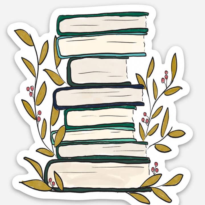 Anna Whitham Co. - Wholesale Sticker - Stack of Books Sticker | Decorative Sticker | Fun | Reading1
