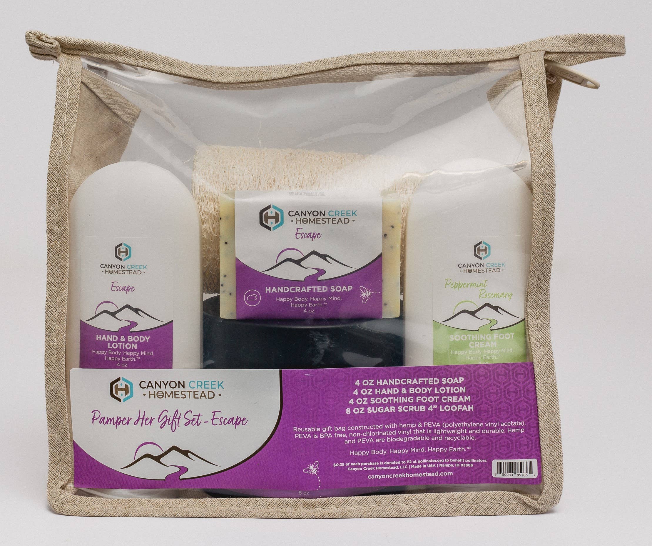 Canyon Creek Homestead LLC - Wholesale Bath & Body Set - Pamper Her Gift Set Escape Lemongrass Orange Rosemary Eucalyptus1