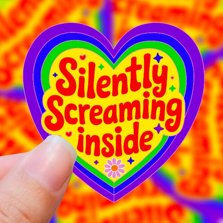 Silently Screaming, Vinyl Sticker for wholesale by Graceful Darkness, LLC