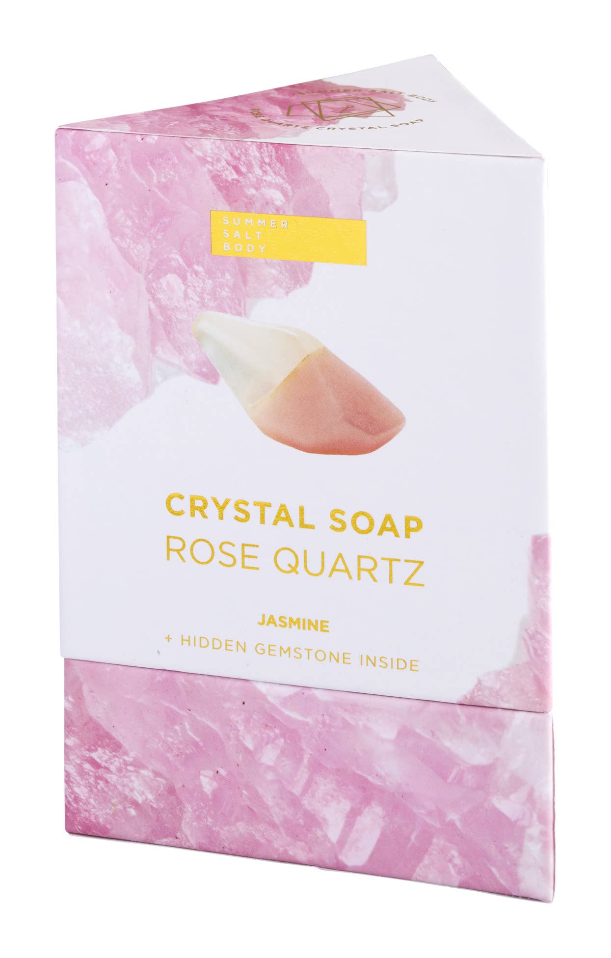 Summer Salt Body - Vente Pains de savon - Savon cristal quartz rose avec pierre précieuse cachée2