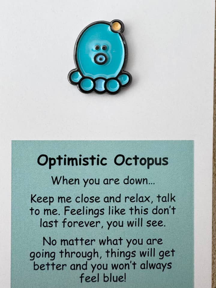 Pin de Pulpo Optimista para venta al por mayor de Little Joys