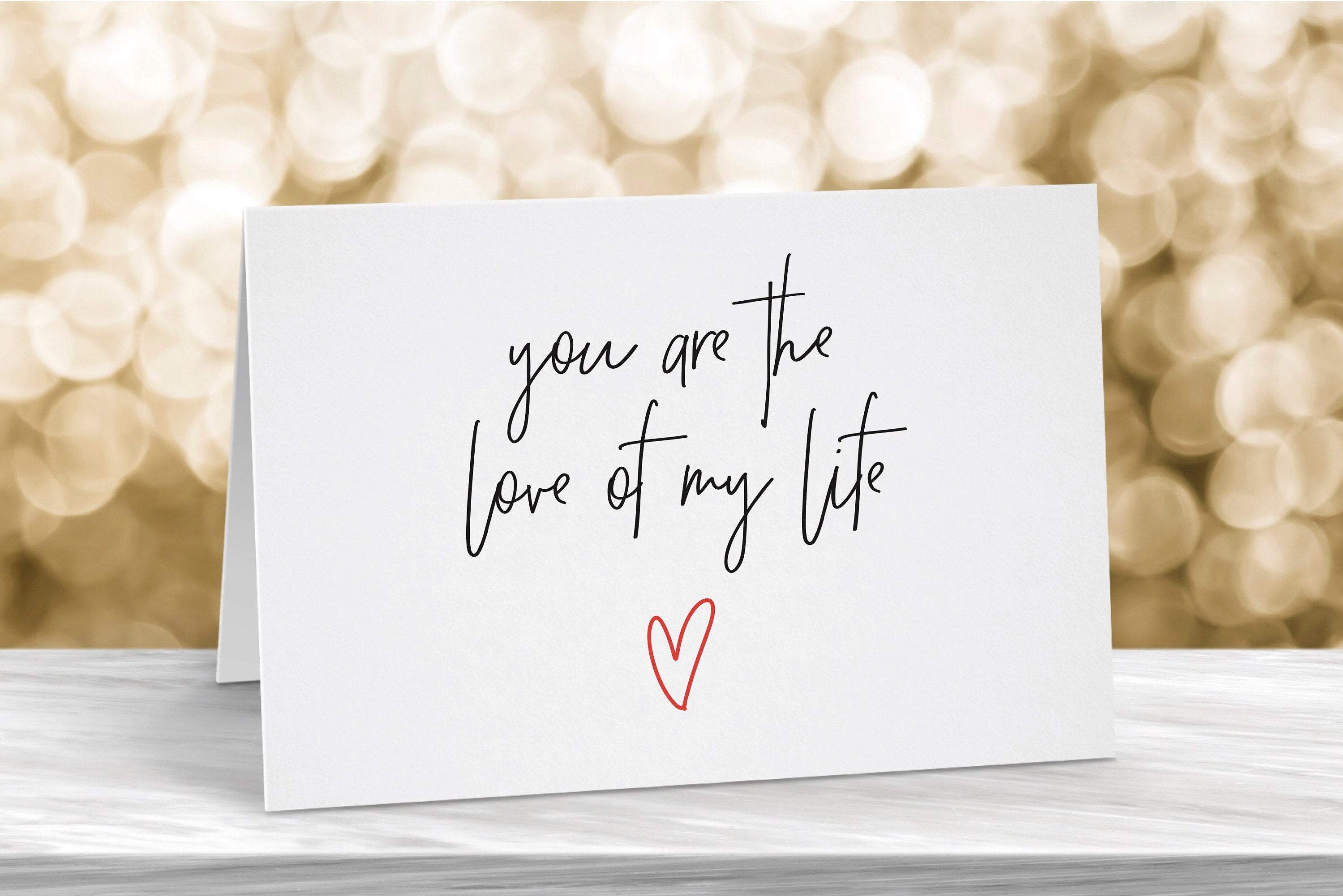 Lost In Lettering - Wholesale Love Card - You Are The Love Of My Life | A21