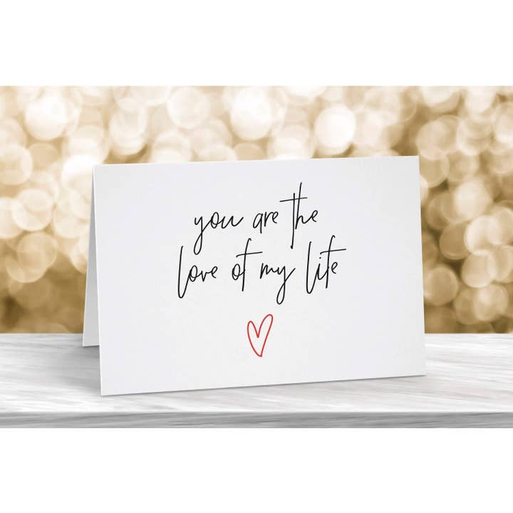 Lost In Lettering - Wholesale Love Card - You Are The Love Of My Life | A21