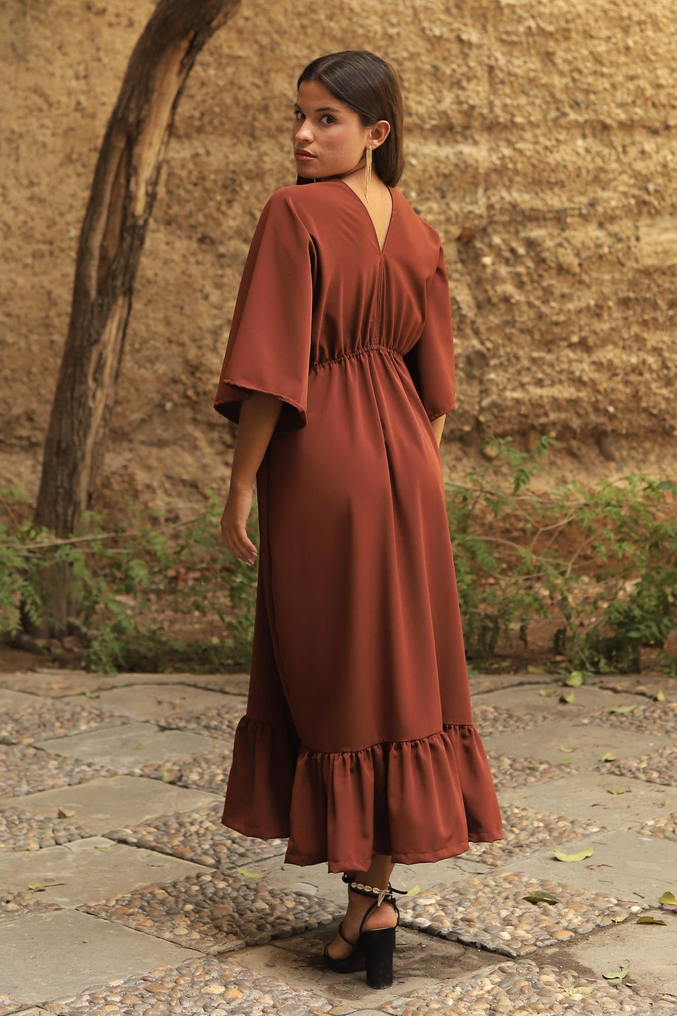 Bombon Spain - MIlagros Pedregal - Vente Robe – femme - Robe Hemingway marron2