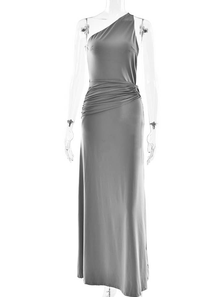 alberalkirk - Wholesale Dress - Women's - Womens Draped Backless Evening Dress N25Z3485