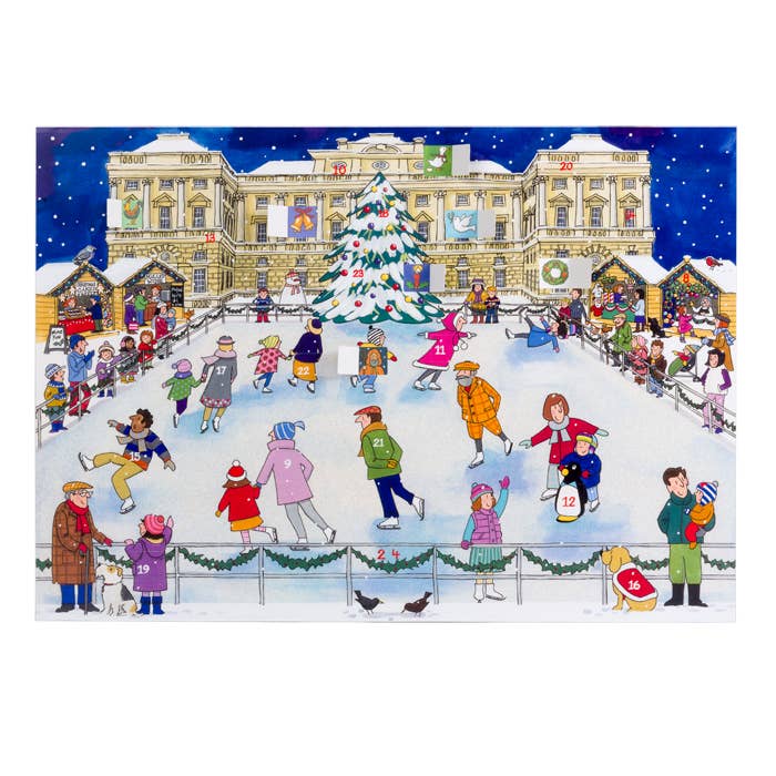 Christmas Ice Skating Traditional Advent Calendar for wholesale by Alison Gardiner Designs
