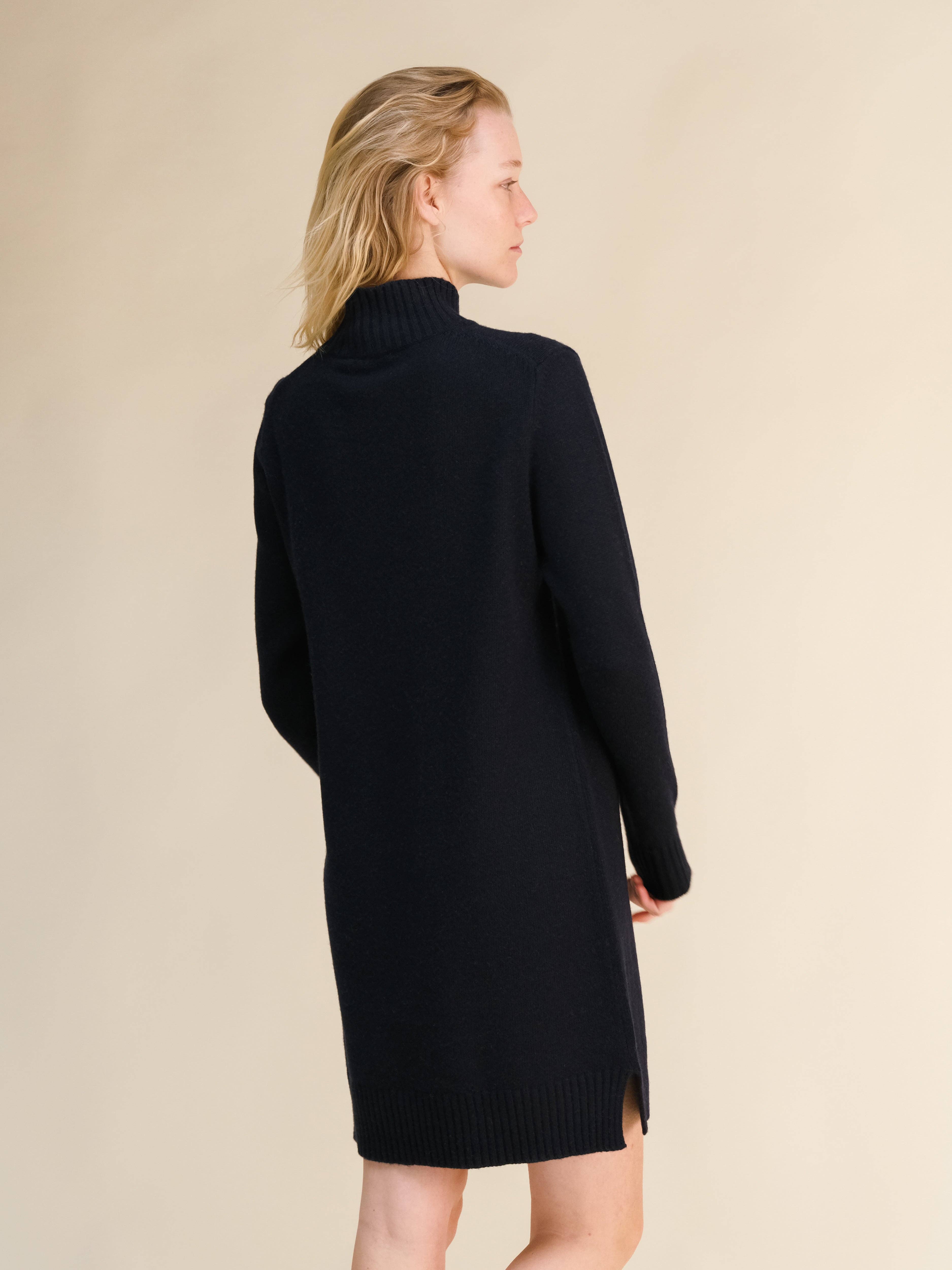 Lèmme - Wholesale Dress - Women's - Cashmere Mix High Neck Midi Dress9