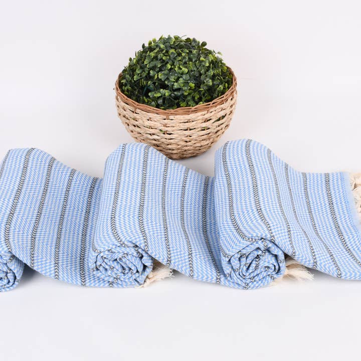 Organic Turkish Towels - Wholesale Beach Towel - Beach Towels Turkish, Monogrammed Striped Towel8
