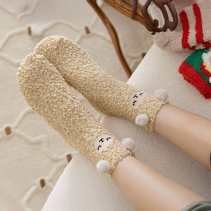 ACCITY - Wholesale Socks - Unisex - SANTA CLAUS FUZZY CHRISTMAS SOCKS GIFTS FOR WOMEN_CWMS0766