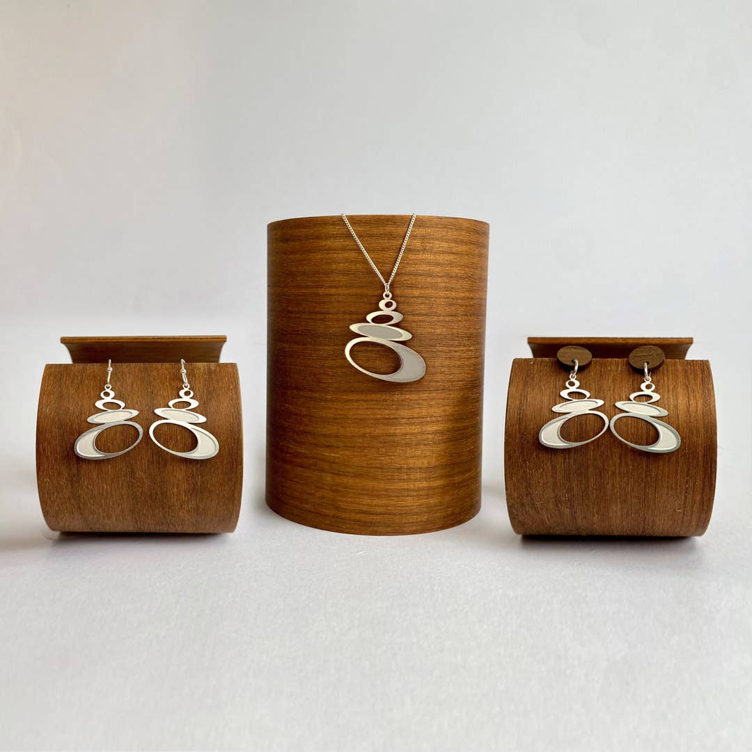 Go Do Good - Wholesale Dangle earrings - Pebble Silver Dangle Earrings1