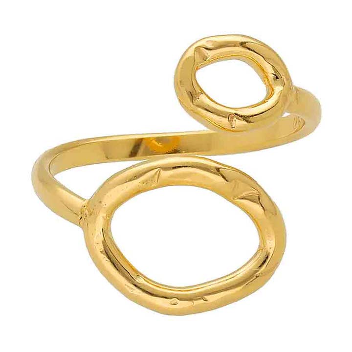 Bague ajustable Radiance texture en argent pour la vente par Victoria Cruz