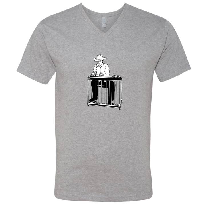 Maglietta Steel Guitar con scollo per la vendita all'ingrosso da parte di Boot & Buckle