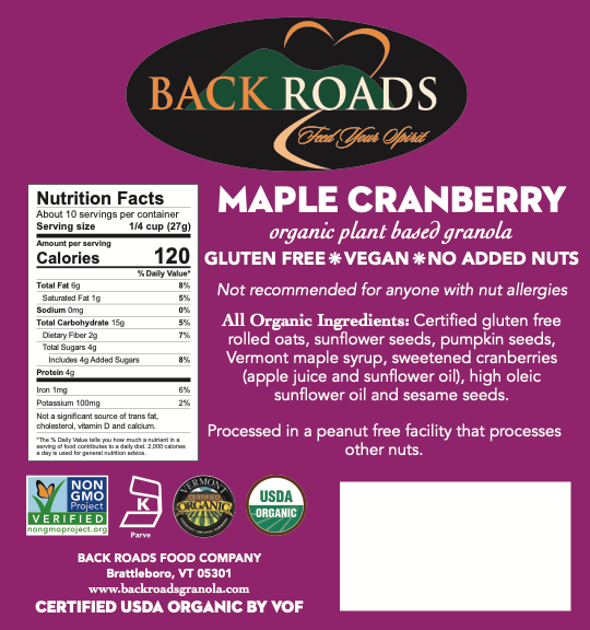Back Roads Granola - Wholesale Granola - Maple Cranberry Granola2