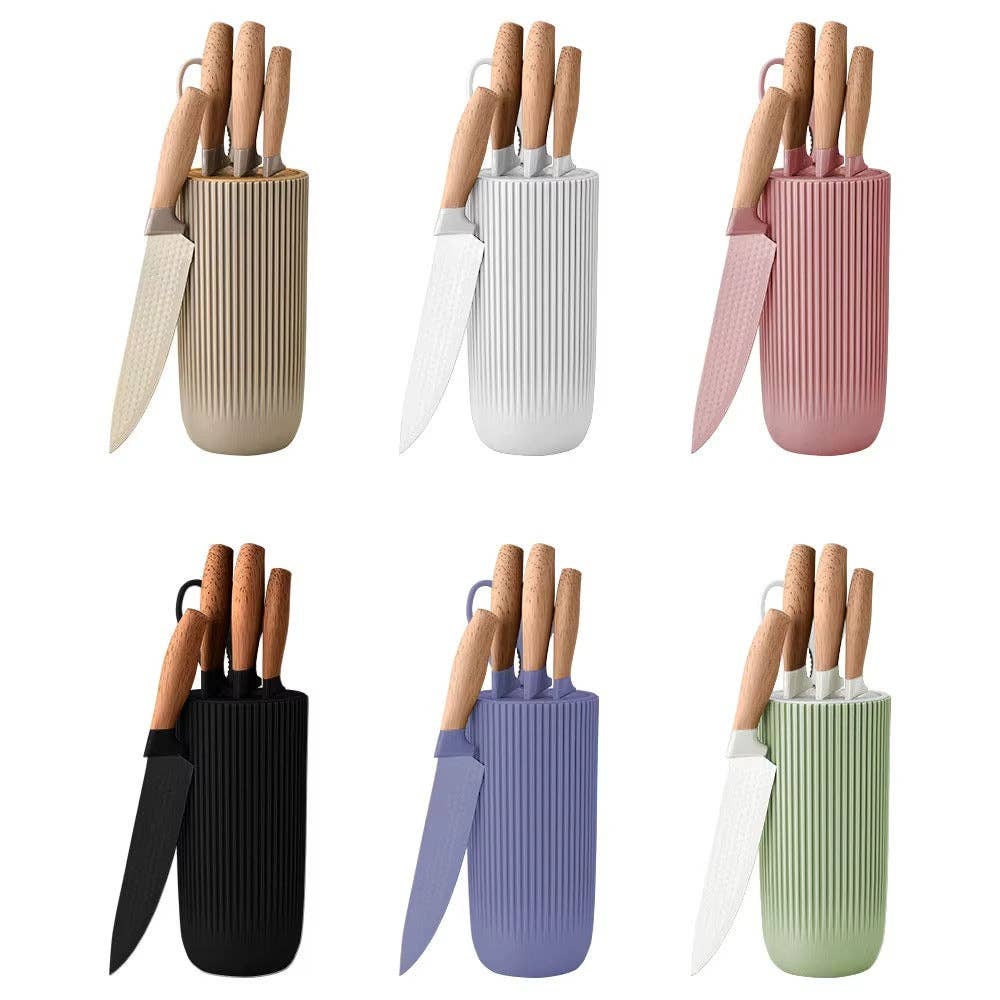 VIGOR - Wholesale Knife Set - Stainless Steel Kitchen Knives Kitchen Knife Wood Grain15