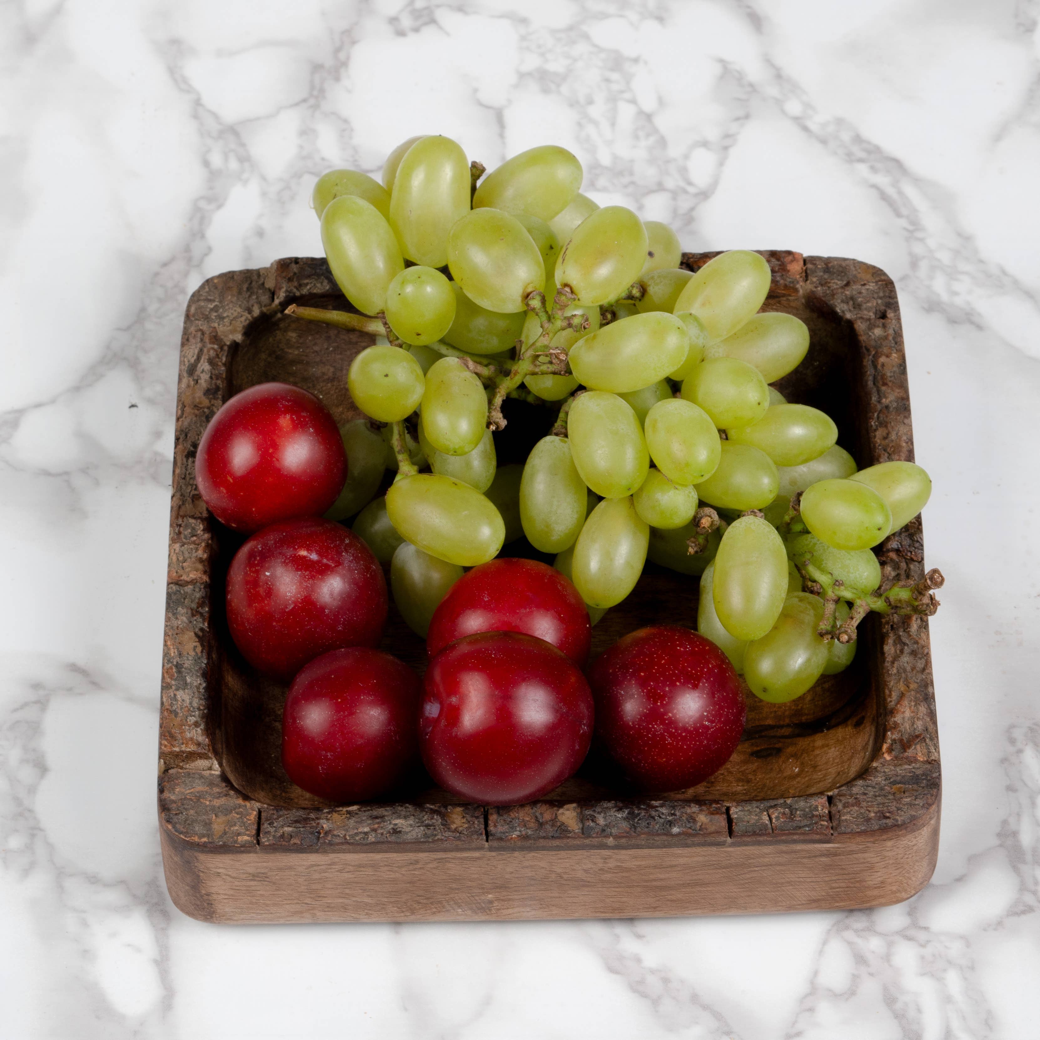 Valor Home Goods - Wholesale Decorative Plate/Dish/Bowl - Food-Safe Rustic Wood Bark Small Serving Square Bowl 11