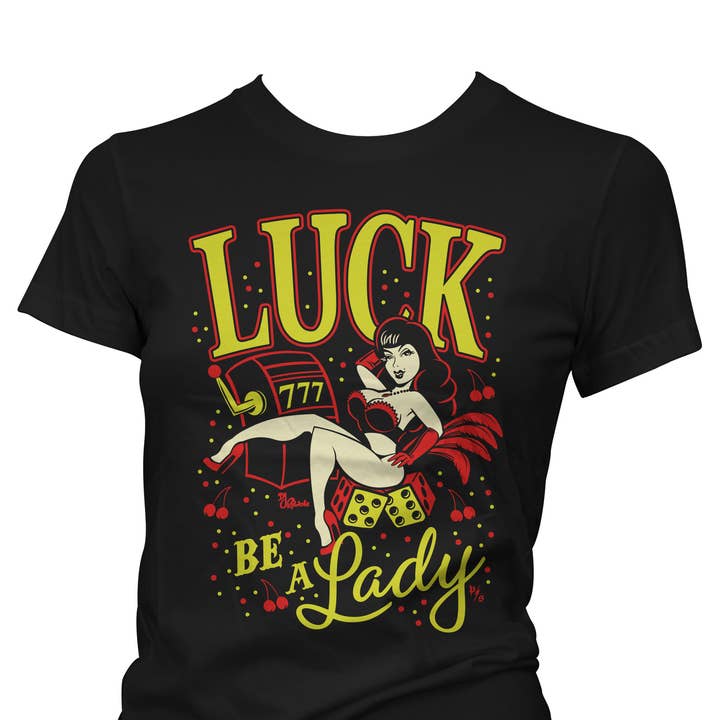LYCKA VARA EN DAM Vintage Vegas Grafisk T-shirt för wholesale av Pinky Star