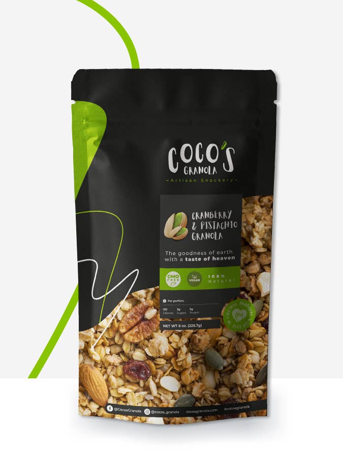 Granola de cranberry e pistache por atacado de Coco’s Granola