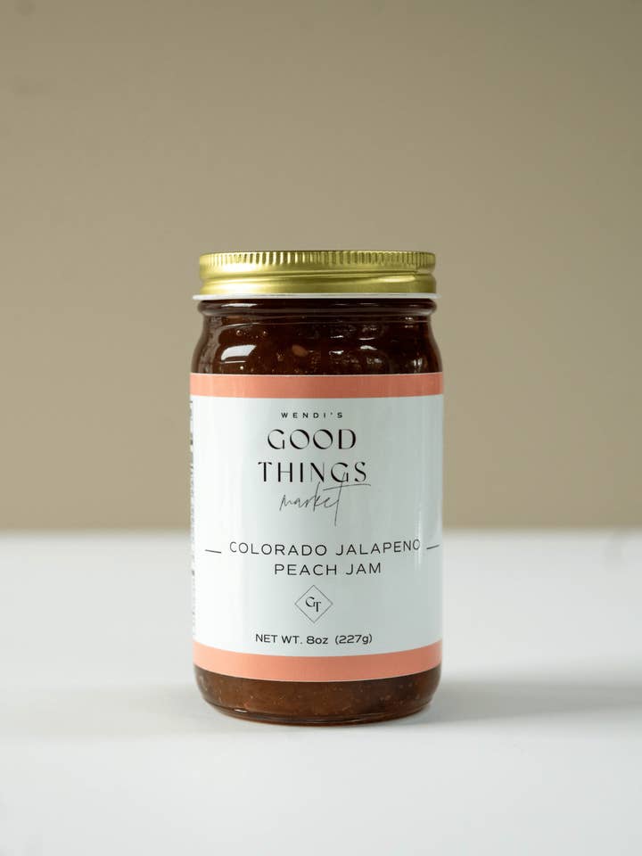 Colorado Jalapeno Peach Jam for wholesale by Wendi’s Good Things Market