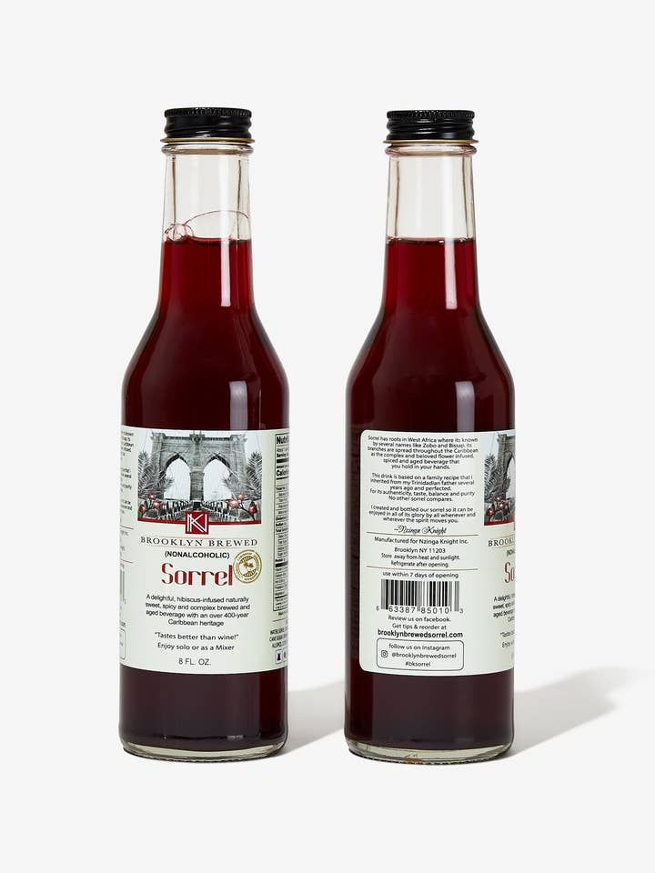 8oz case of Non-alcoholic Sorrel Mocktail | 12 bottles for wholesale by Brooklyn Brewed Sorrel