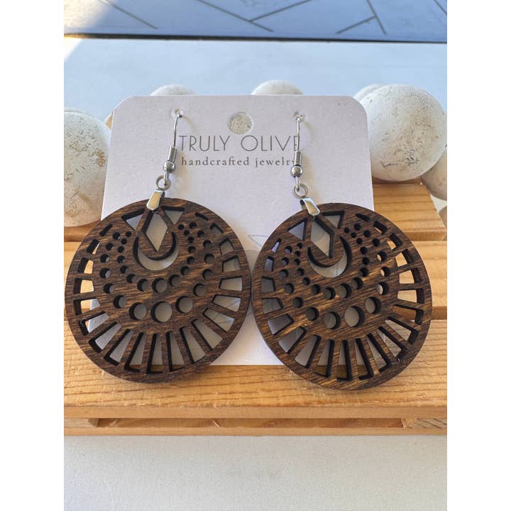 Lightweight Dangle Earrings in Geometric Shapes for wholesale by Truly Olive