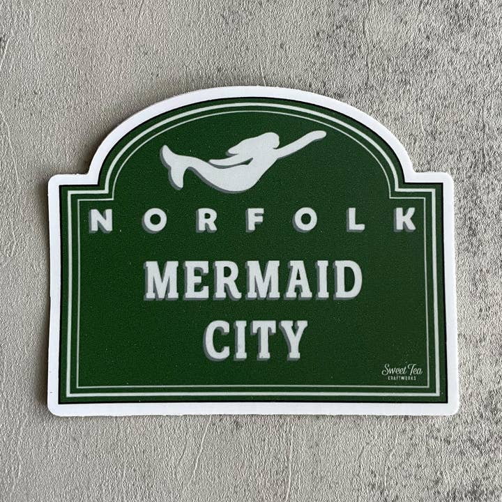 Mermaid City Sticker for wholesale by Sweet Tea Craftworks