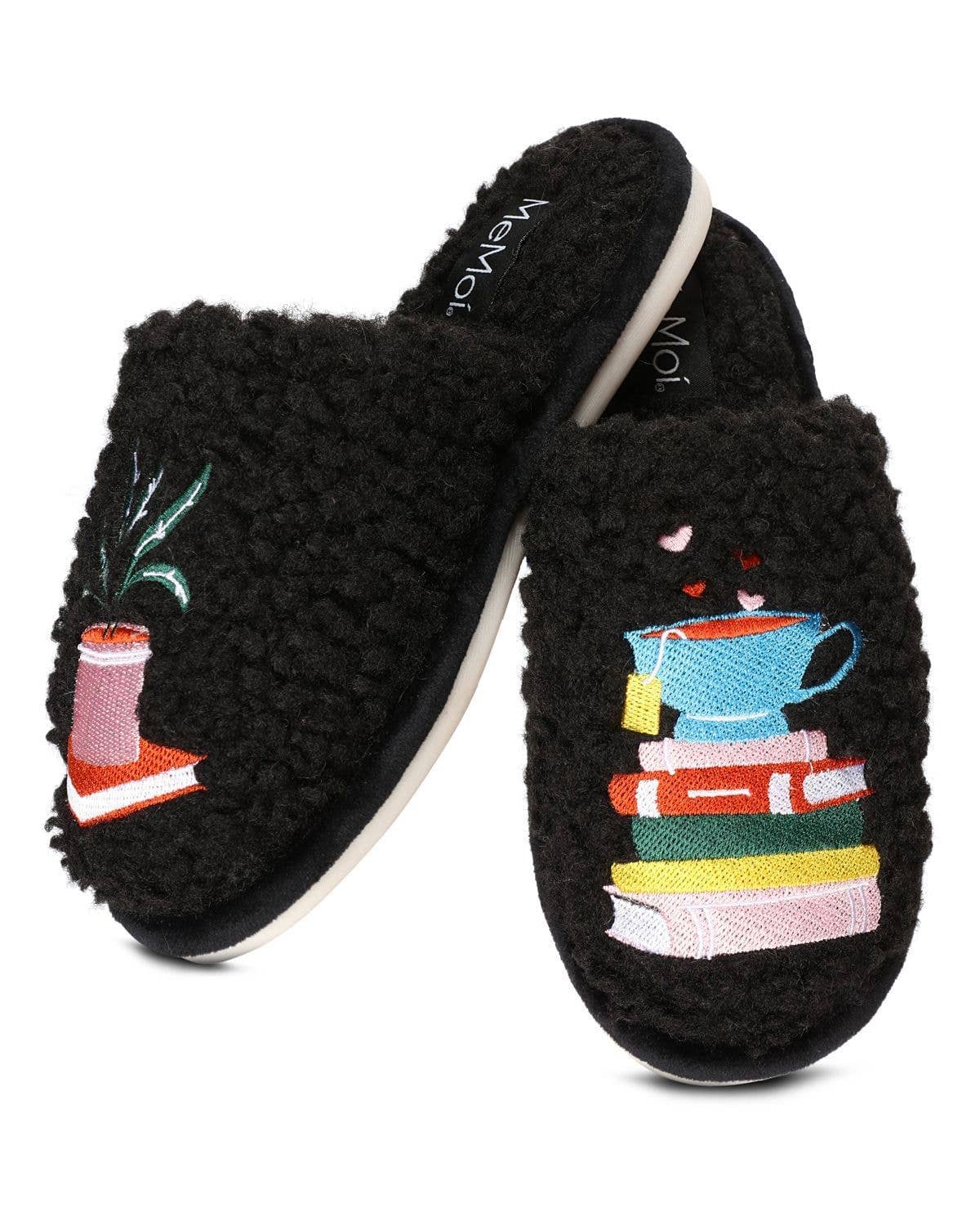 Black Women's Book Club Plush Slippers for wholesale on Faire1