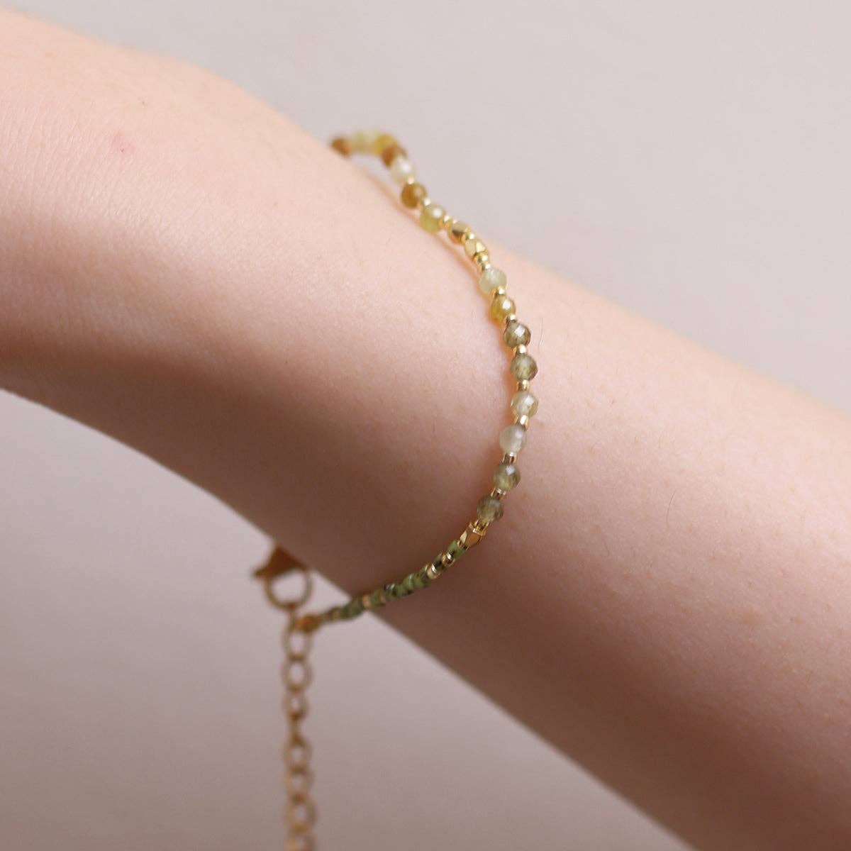 NabiLondon – wholesale Beaded bracelet – Peridot beaded bracelet2