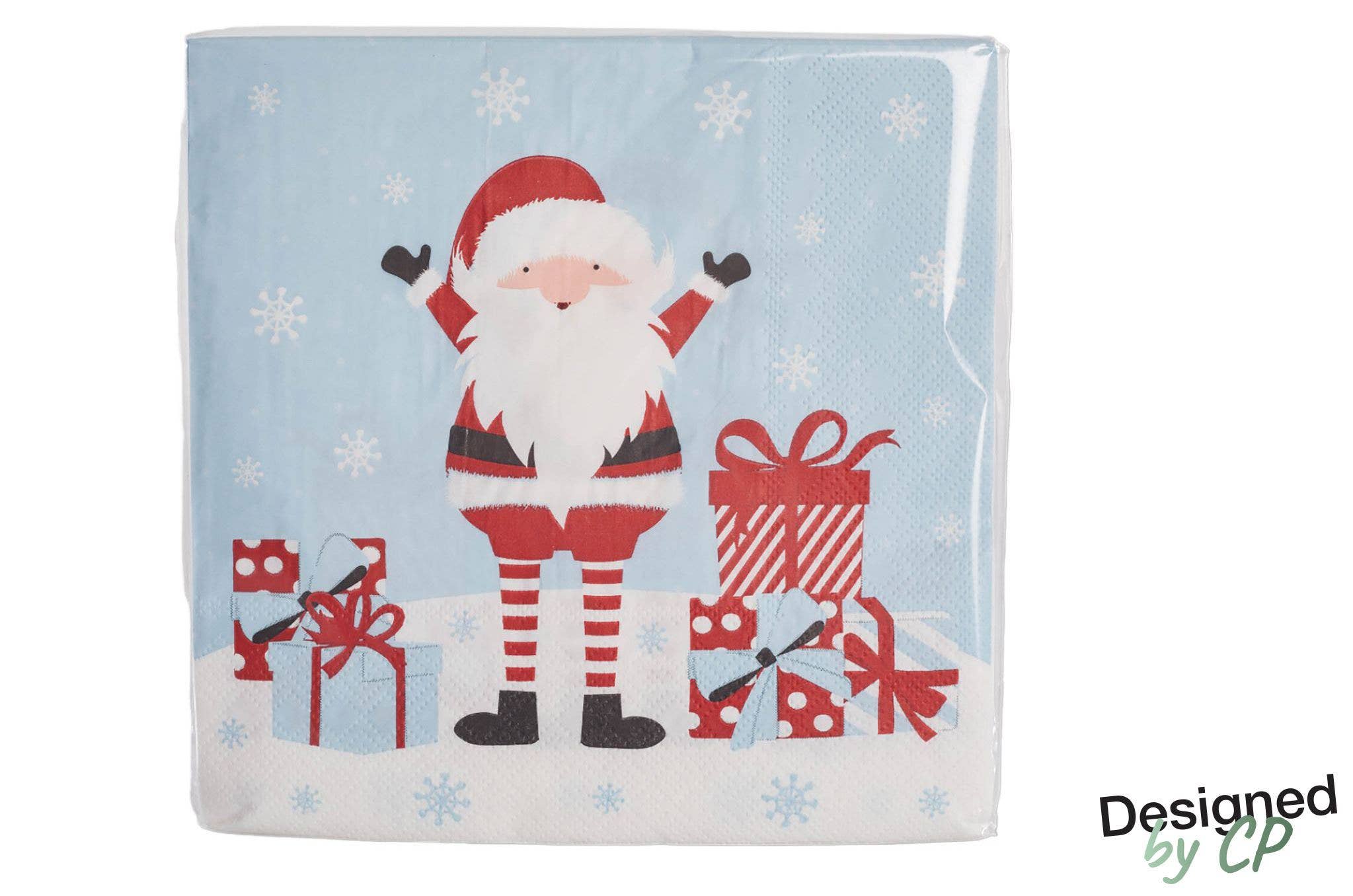 CP INTERNATIONAL - Wholesale Disposable Napkin - Set of 20 Santa Claus Paper Napkins #4700