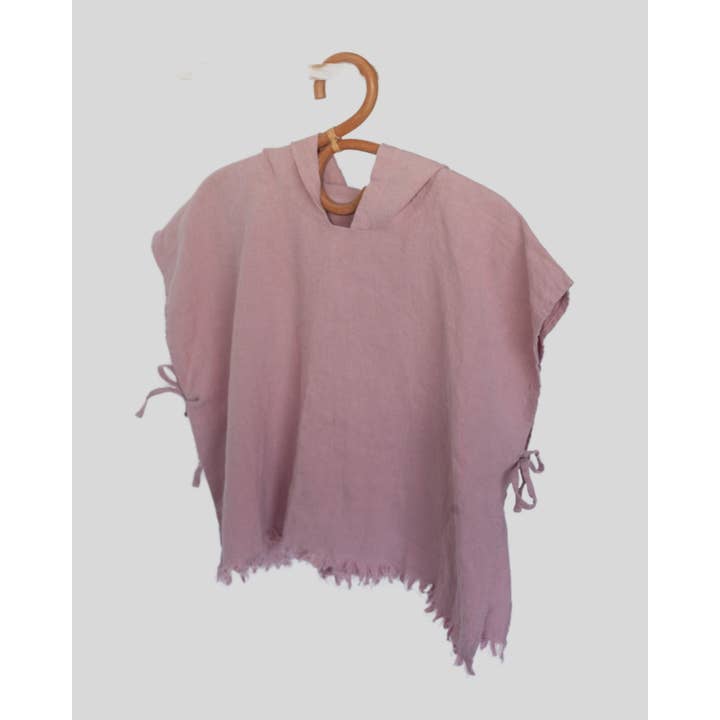 Anchor & Arrow - Wholesale Poncho Towel - Kids & Baby - Linen Hooded Poncho Towel - Blush4