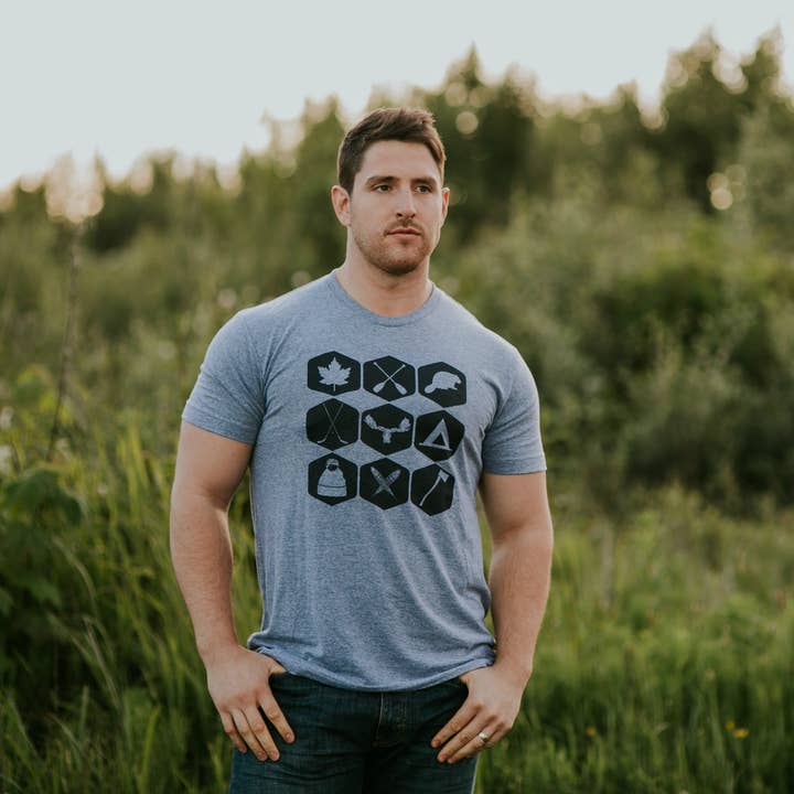 Northern Icons Unisex Tshirt - Athletic Grey for wholesale by Locomotive Clothing & Supply