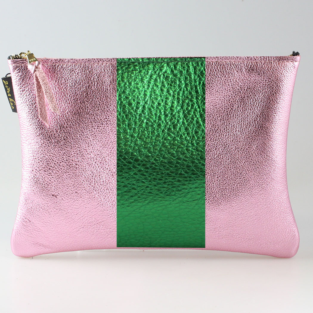Zina Kao Exclusives - Wholesale Pouch - Women's - The Everyday Pouch: BRIGHT Metallic Stripes - 2 sizes! 12