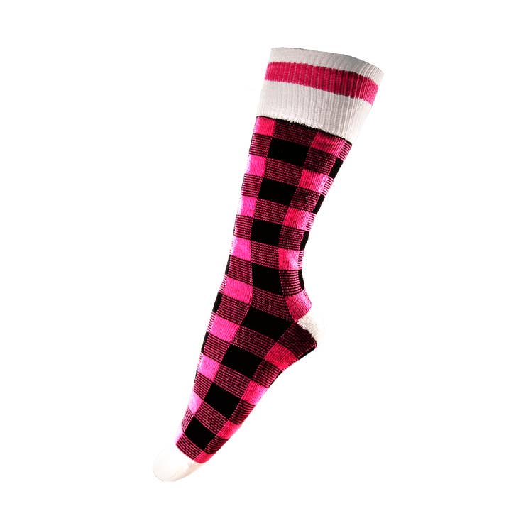 POOK - Wholesale Socks - Unisex - Pook Socks - Pink Plaid
