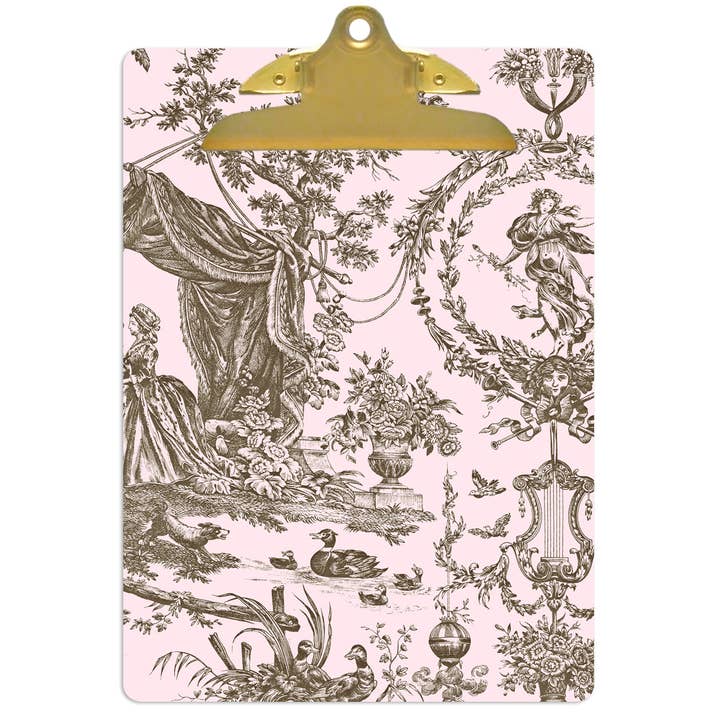 Portapapeles de Toile Rosa y Marrón para venta al por mayor de Marye-Kelley