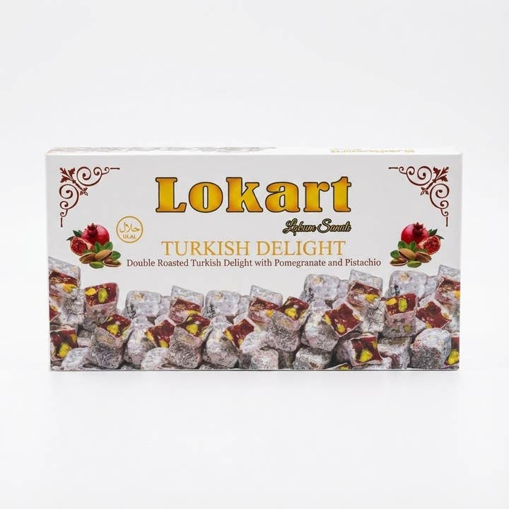Lokart Dubbel Geroosterde Turkse Delights met Gaziantep Pistache & Granaatappel, 400g voor wholesale door Aladdin