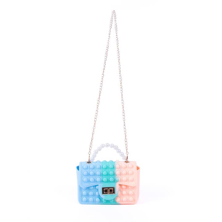 Selini New York - Wholesale Crossbody Bag - Kids - Mini Jelly Push Pop Tri-Color Kids Crossbody